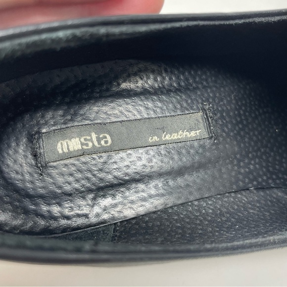 Miista Black Leather Kiltie Fringe Penny Loafers Size 36 - Picture 5 of 10